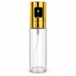 100ml Edible Oil Spray Bottle with Golden Stainless Steel Sprayer – Oil & Vinegar Dispenser