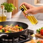 100ml Edible Oil Spray Bottle with Golden Stainless Steel Sprayer – Oil & Vinegar Dispenser - Image 2