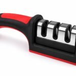 3 Stage Knife Sharpener with Ergonomic Handle | Manual Kitchen Knife Sharpening Tool