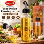 Anjani Origin Oil Dispenser Pack of 2 | 1 Litre Transparent Oil Bottles with Pump Dispenser & Measurement Markings - Image 4