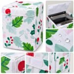 Floral Waterproof Washing Machine Cover for Top Load – Leaf & Berry Print - Image 2