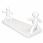 Human Figure Wall Shelf with Self-Adhesive Mounts | Decorative Floating Storage Rack for Bathroom, Bedroom & Home