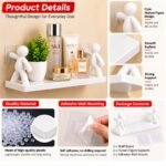 Human Figure Wall Shelf with Self-Adhesive Mounts | Decorative Floating Storage Rack for Bathroom, Bedroom & Home - Image 2