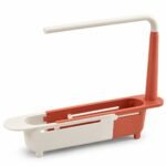 Kitchen Sink Organizer with Towel Holder Rail – Multi-Compartment Storage Caddy