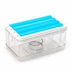 2-in-1 Laundry Soap Box with Blue Rollers | Portable Soap Dispenser & Clothes Washing Scrubber - Image 2