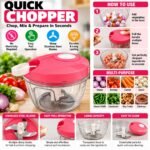 Manual Quick Chopper with Pull String | Vegetable, Onion & Dry Fruit Cutter - Image 2