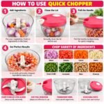 Manual Quick Chopper with Pull String | Vegetable, Onion & Dry Fruit Cutter - Image 3