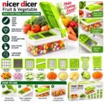 Nicer Dicer Fruit & Vegetable Chopper Set with Container | 13 Blade Attachments, Slicer, Grater & Peeler - Image 2