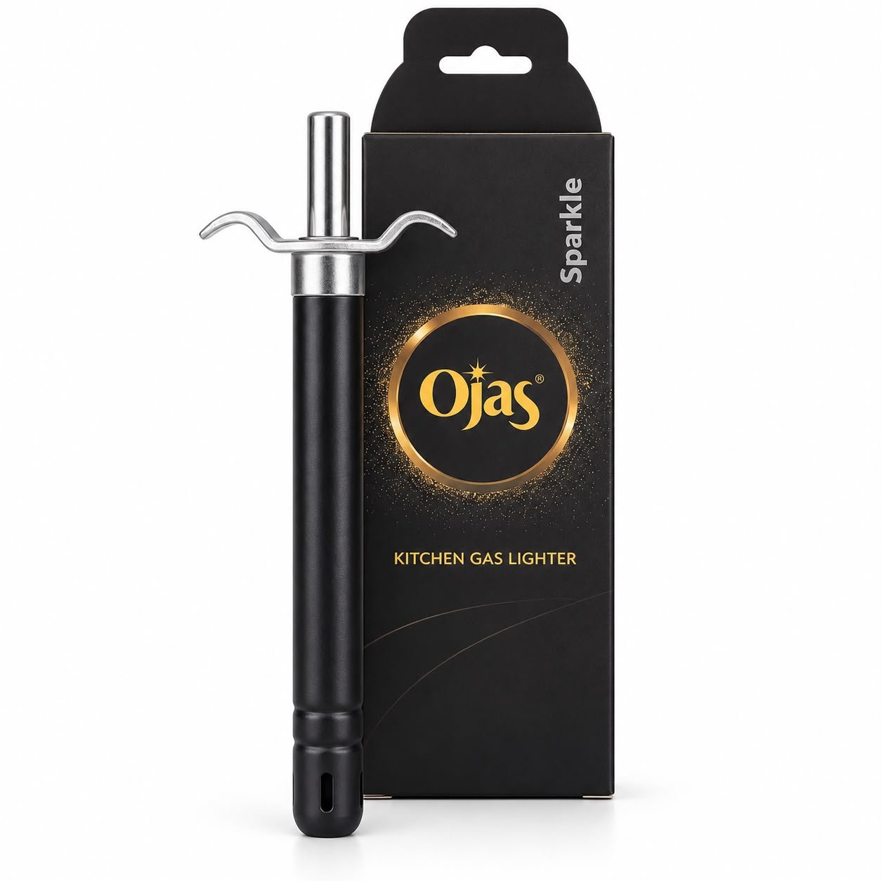 Ojas Sparkle Kitchen Gas Lighter Ojas Sparkle Kitchen Gas Lighter – Durable Stainless Steel Manual Stove Igniter with Safety Guard - Image 1