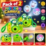 Pack of 2 Cartoon Projection Camera Keychain Toys for Kids | Mini LED Image Projector with Cute Cartoon Slides & Keychain Hook - Image 3