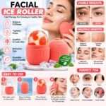 Pack of 2 Facial Ice Roller for Face & Skin Care | Reusable Silicone Ice Mold for Puffiness, Cooling & Refreshing Skin - Image 5