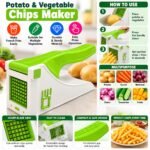 Potato & Vegetable Chips Maker | Manual French Fries Cutter with Easy Press Handle - Image 2