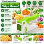 Potato & Vegetable Chips Maker | Manual French Fries Cutter with Easy Press Handle - Image 3