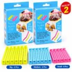 Pouch Sealer Clips Pack of 2 – 18 Pcs Reusable Food Storage Bag Clips in 3 Sizes