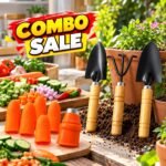 Vegetable Thumb Knife with 5 Finger Caps + 3-Piece Gardening Tools Set | Combo Sale - Image 5