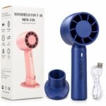 Mini Fan with 3-Speed Settings Rechargeable Handheld, USB Charging & Detachable Stand