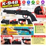 Pack of 2 Match Gun Toy – Black Plastic Toy Gun Set - Image 4