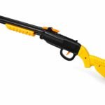 Pump Action Matchstick Sound Toy Gun – Black & Yellow Plastic Toy Shotgun
