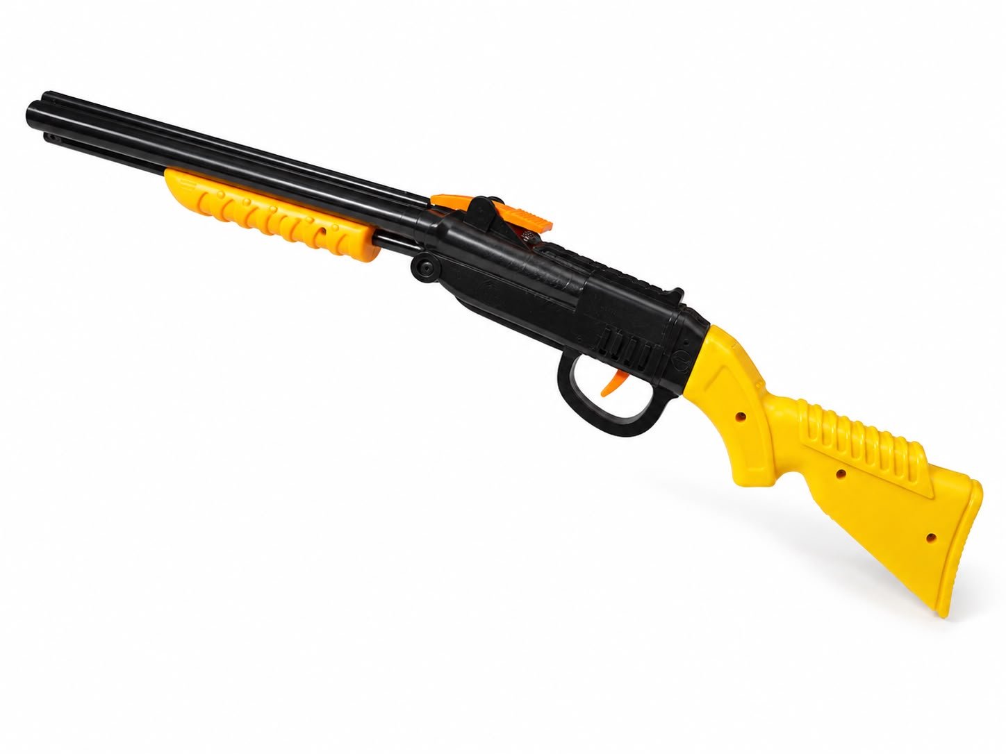 WhatsApp Image 2026-10-18 at 23.34.05 Pump Action Matchstick Sound Toy Gun – Black & Yellow Plastic Toy Shotgun - Image 1