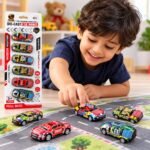 Set of 6 Die-Cast Racing Toy Cars with Pull-Back Action | Colorful Miniature Car Set for Kids Ages 3+ - Image 5