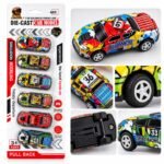 Set of 6 Die-Cast Racing Toy Cars with Pull-Back Action | Colorful Miniature Car Set for Kids Ages 3+ - Image 2