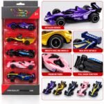 Formula 1 Die-Cast Style Toy Race Cars – Set of 5 Colorful Mini Racing Cars for Kids Ages 3+ - Image 4
