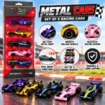 Formula 1 Die-Cast Style Toy Race Cars – Set of 5 Colorful Mini Racing Cars for Kids Ages 3+ - Image 2
