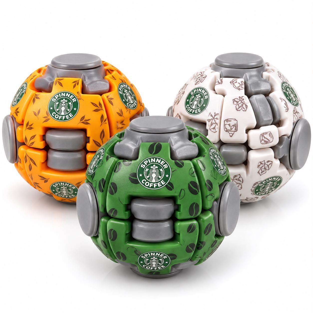 WhatsApp Image 2026-10-19 at 00.42.26 Coffee Fidget Spinner Ball Toy – Rotating Stress Relief Fidget Ball, Push & Spin Sensory Toy for Kids, Assorted Colors - Image 1
