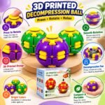 3D Printed Decompression Ball – Press & Rotate Fidget Toy for Kids and Adults - Image 5