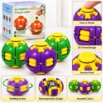 3D Printed Decompression Ball – Press & Rotate Fidget Toy for Kids and Adults - Image 3
