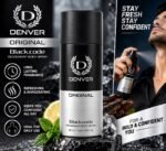 DENVER Black.code Original Deodorant Body Spray – 180 ml - Image 2