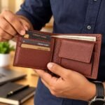 Men’s Brown Genuine Leather Bifold Wallet with Multiple Card Slots and Coin Pocket - Image 4
