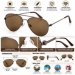 Men’s Brown Aviator Sunglasses with Gunmetal Frame – Classic Stylish Design - Image 3