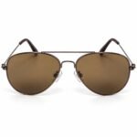 Men’s Brown Aviator Sunglasses with Gunmetal Frame – Classic Stylish Design