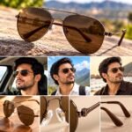 Men’s Brown Aviator Sunglasses with Gunmetal Frame – Classic Stylish Design - Image 2