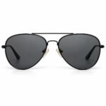 Men’s Black Aviator Sunglasses – Stylish Metal Frame with Dark Lenses