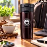 Coffee Travel Mug with Push Button Lid – Reusable Insulated Coffee Cup for Office, Travel & Daily Use - Image 4
