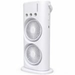 Double-Ended Spray Fan with Dual Fans, Cool Mist Function, 3 Speed Settings & 280ml Water Tank