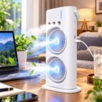 Double-Ended Spray Fan with Dual Fans, Cool Mist Function, 3 Speed Settings & 280ml Water Tank - Image 3