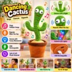 Dancing Cactus Toy – Talking, Singing & Dancing Plush Cactus for Kids - Image 2