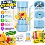 Portable Electric Juicer Blender 420ml – USB Rechargeable Fruit Juice Maker (HH-808) - Image 4