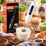 Rechargeable Milk Frother with 3 Mixing Modes, Stainless Steel Whisk & USB Type-C Charging - Image 3