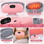 Portable Cordless Menstrual Cramp Relief Heating & Massage Belt – Pink, Rechargeable with Adjustable Heat, 4 Massage Modes, LED Display & Adjustable Strap - Image 6