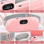 Portable Cordless Menstrual Cramp Relief Heating & Massage Belt – Pink, Rechargeable with Adjustable Heat, 4 Massage Modes, LED Display & Adjustable Strap - Image 5