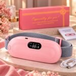 Portable Cordless Menstrual Cramp Relief Heating & Massage Belt – Pink, Rechargeable with Adjustable Heat, 4 Massage Modes, LED Display & Adjustable Strap - Image 4