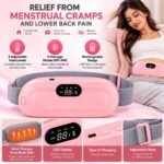 Portable Cordless Menstrual Cramp Relief Heating & Massage Belt – Pink, Rechargeable with Adjustable Heat, 4 Massage Modes, LED Display & Adjustable Strap - Image 3