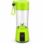 Portable Rechargeable Juicer Blender – 380ml Mini Smoothie Maker, USB Rechargeable, Lime Green, NG-01