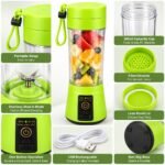 Portable Rechargeable Juicer Blender – 380ml Mini Smoothie Maker, USB Rechargeable, Lime Green, NG-01 - Image 4