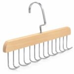 Wooden Multi-Hook Hanger Organizer for Belts, Scarves, Ties & Accessories