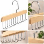 Wooden Multi-Hook Hanger Organizer for Belts, Scarves, Ties & Accessories - Image 2